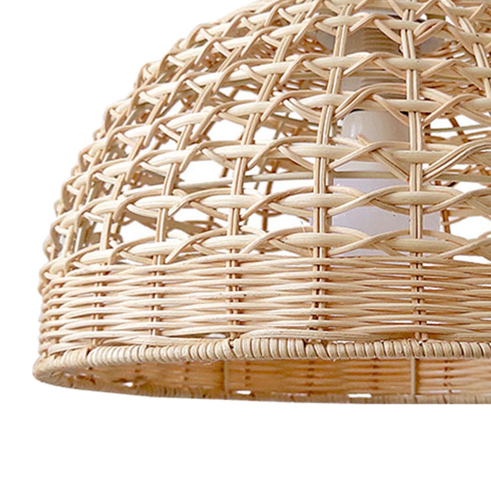 Wicker Pendant Shade - Rattan Lampshade Wicker Pendant Light Cover