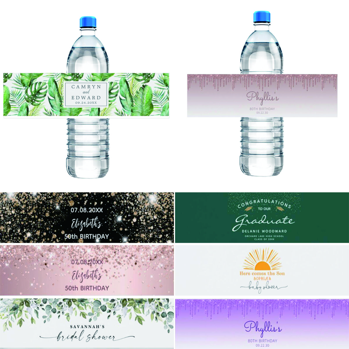 Interior Design Names - Custom 30 pieces Celebration label Personalized