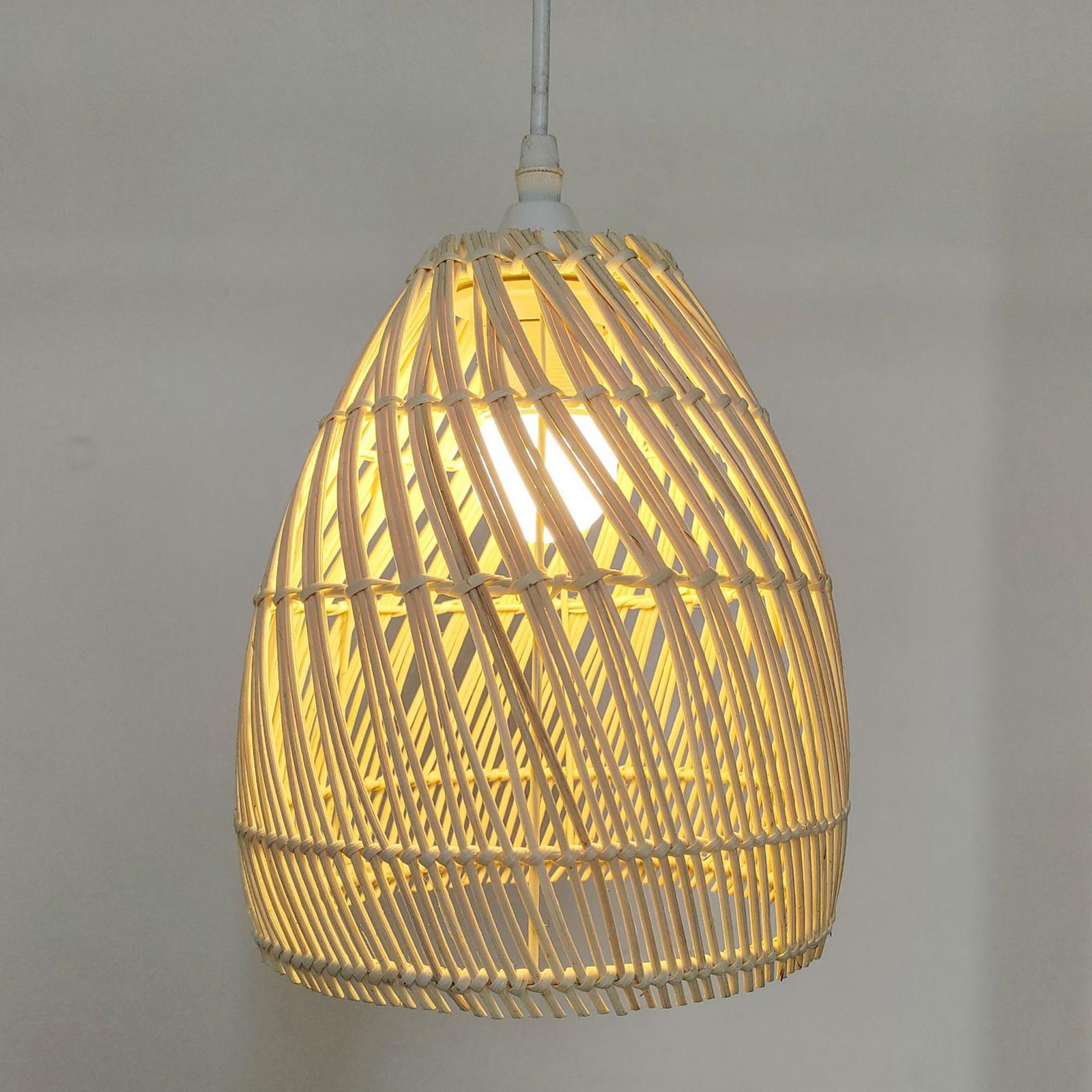Wicker Pendant Shade - Rattan Lampshade Woven Rattan Pendant Lamp