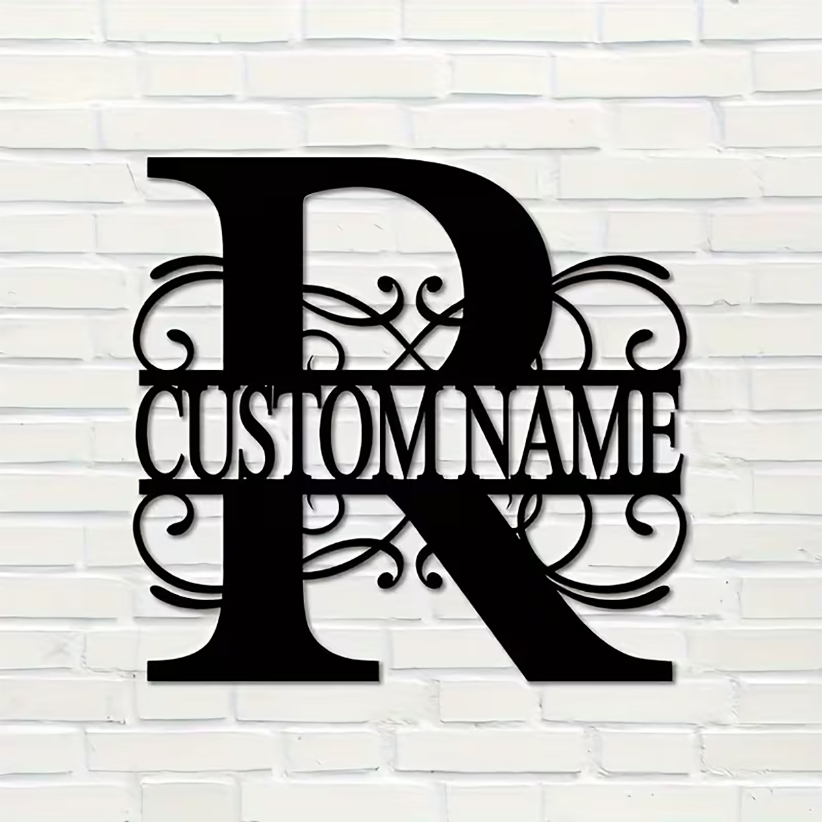 Interior Design Names - Classic Custom Monogram Metal Wall Art
