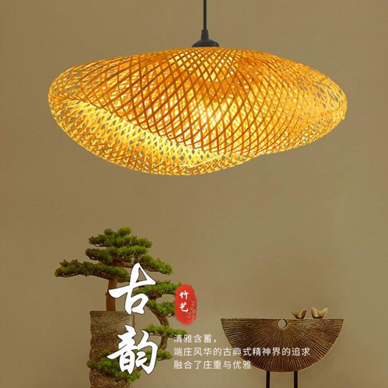 ZK40 Handmade Bamboo Straw Hat - đánh giá và giá Wicker Pendant Shade