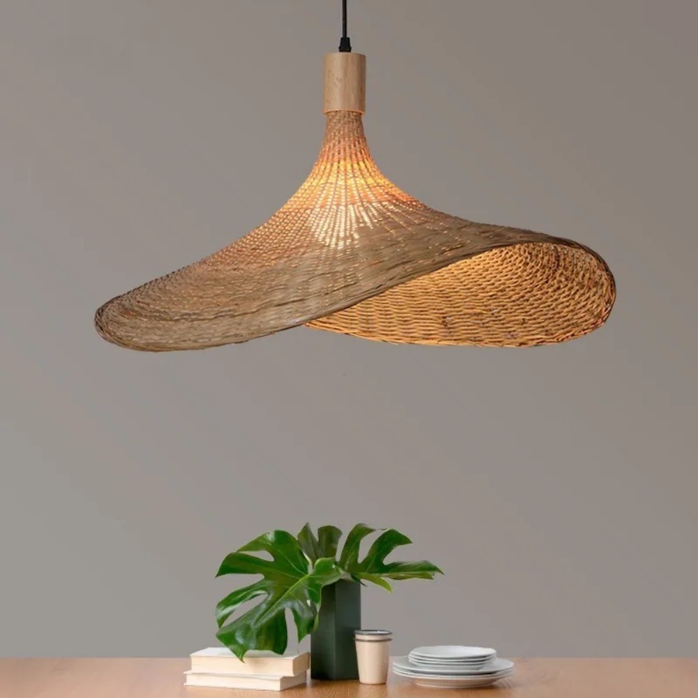 Woven Natural Bamboo Decor Lig - đánh giá và giá Wicker Pendant Shade
