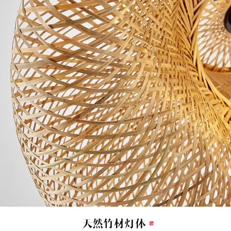 Japanese Wabi-sabi Bamboo Lamp - đánh giá và giá Wicker Pendant Shade