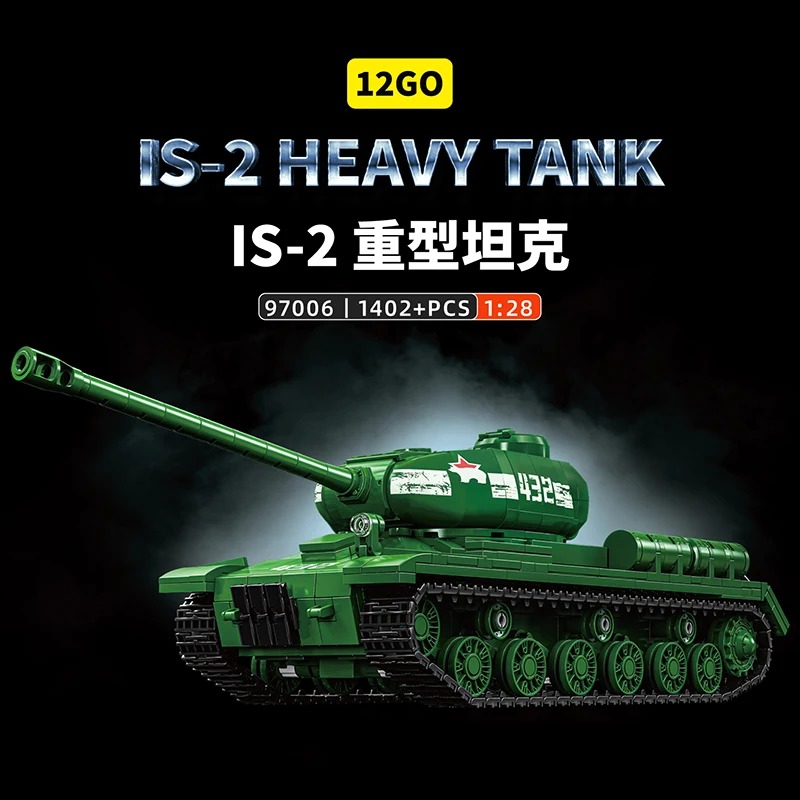 IS-2 Tank Model Kit - 1402PCS  - đánh giá và giá Interior Design Build