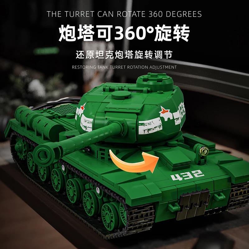IS-2 Tank Model Kit - 1402PCS  - đánh giá và giá Interior Design Build