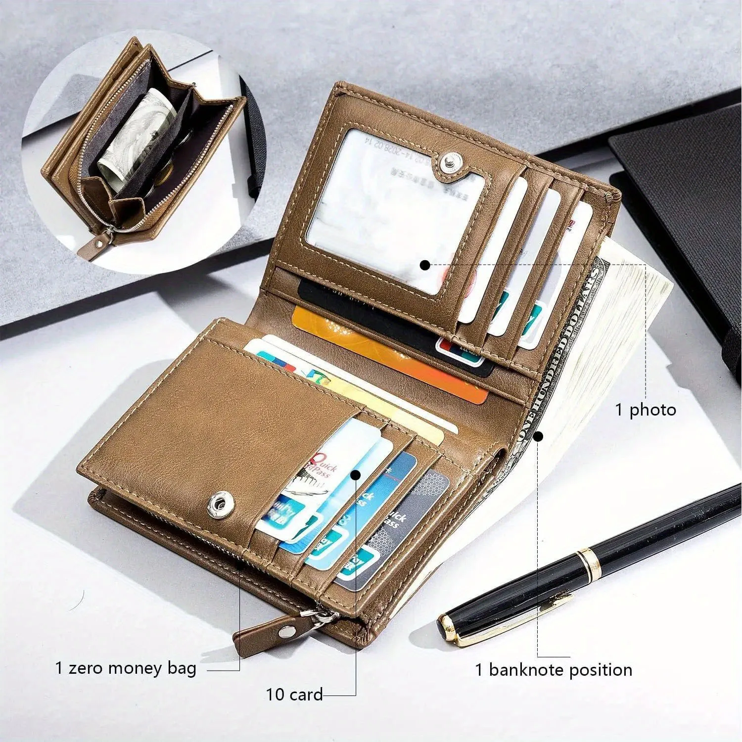 Men's Personalized PU Leather  - đánh giá và giá Interior Design Name Card