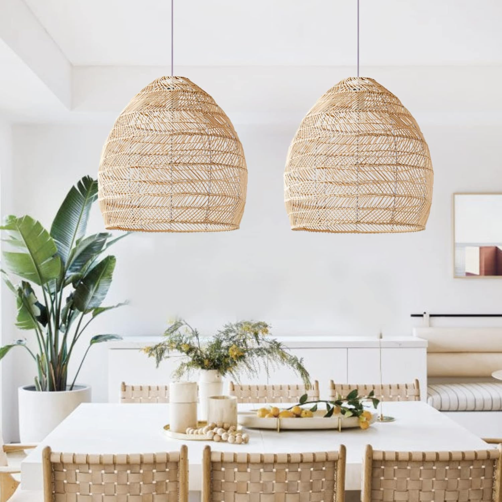 Rattan Woven Pendant Light Sha - đánh giá và giá Wicker Pendant Shade