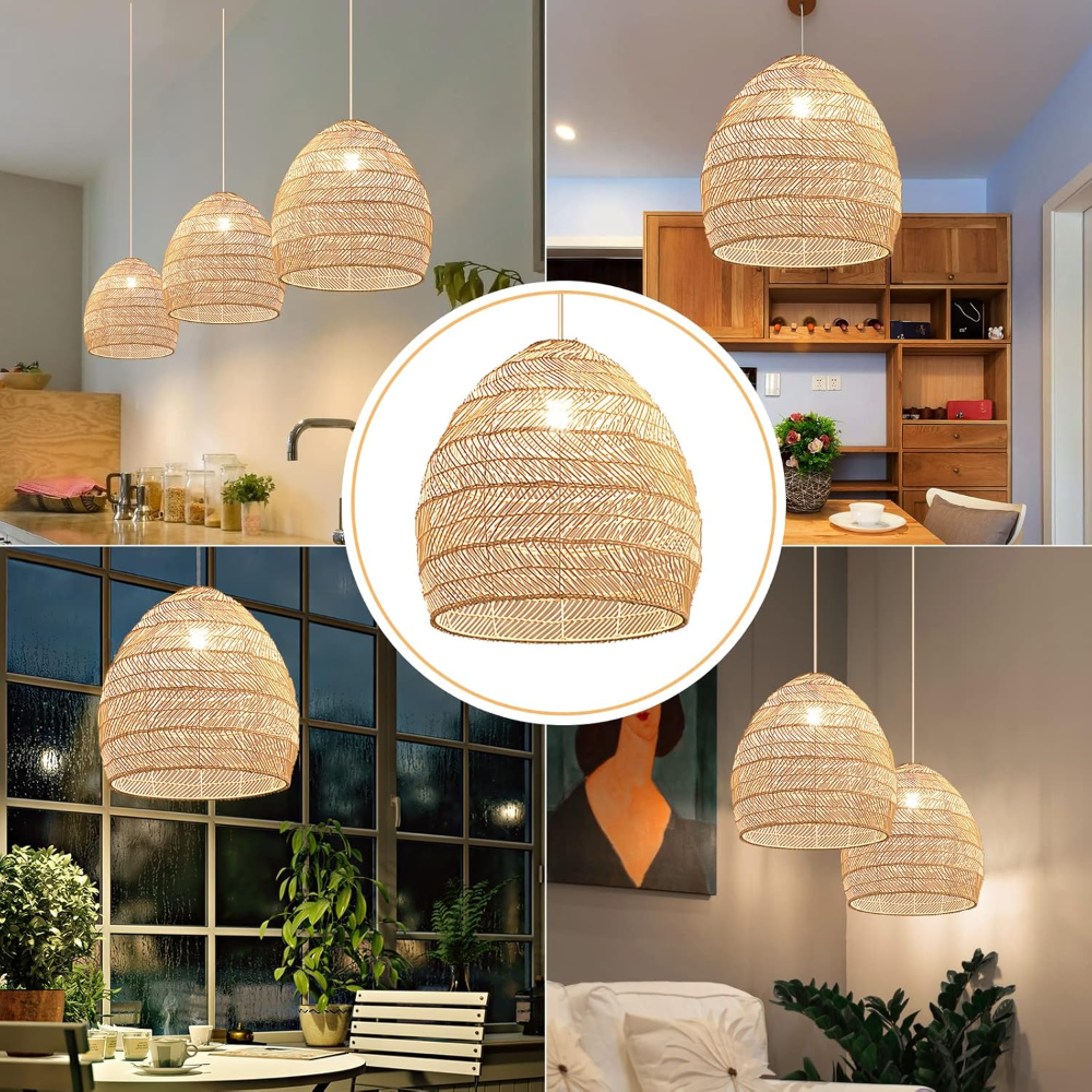 Rattan Woven Pendant Light Sha - đánh giá và giá Wicker Pendant Shade