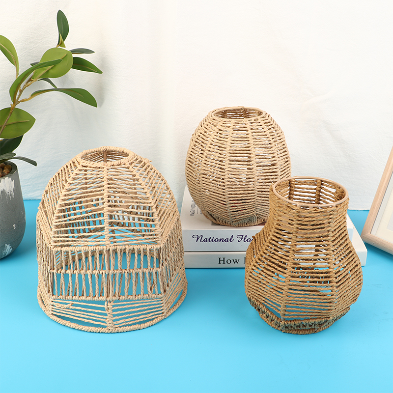 1 Pc Hand Weave Lampshade Ratt - đánh giá và giá Wicker Pendant Shade