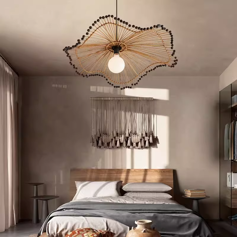 Japanese Style Wabi Sabi Handm - đánh giá và giá Wicker Pendant Shade