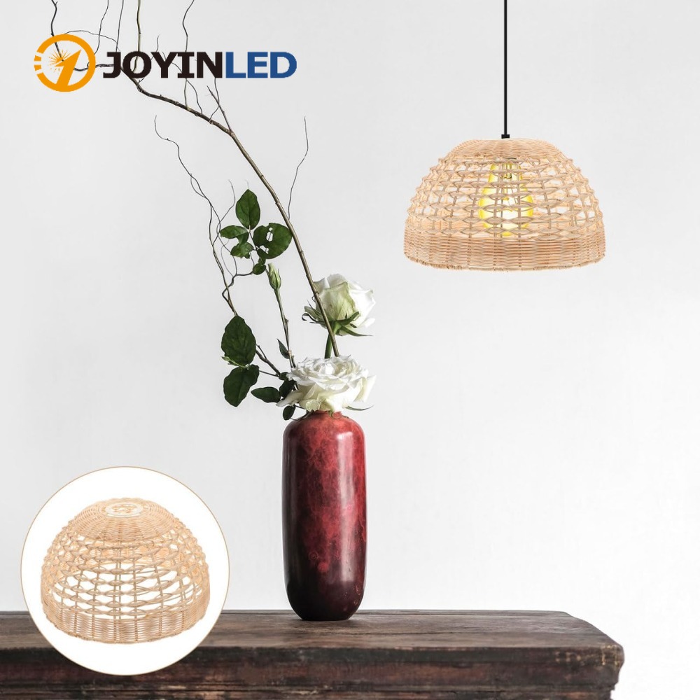 Rattan Pendant Lamp Woven Cage - đánh giá và giá Wicker Pendant Shade