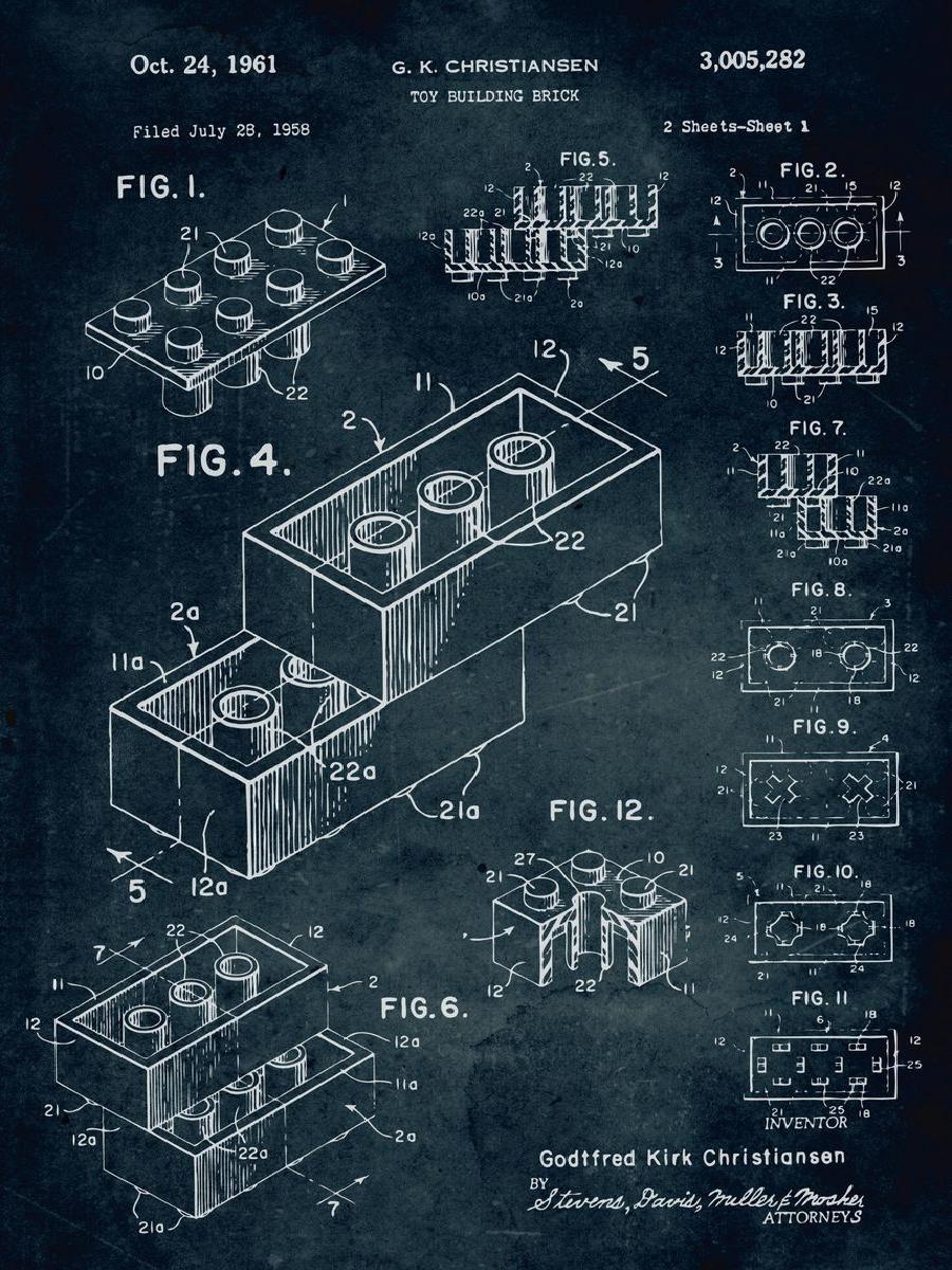 Vintage  Toy Building Brick Bl - đánh giá và giá Interior Design Build
