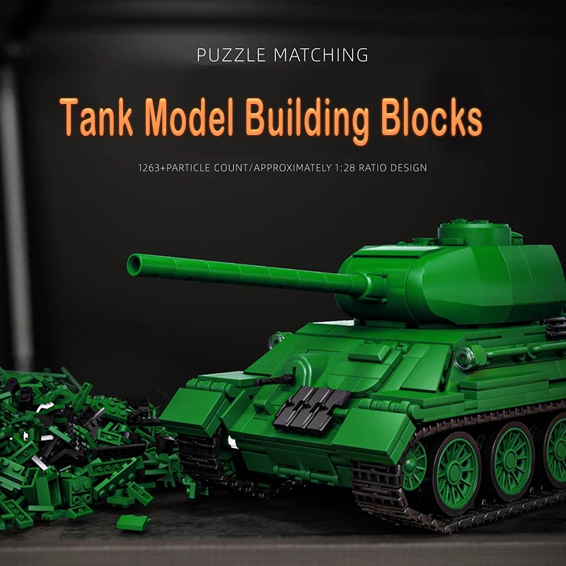 T34-85 Tank Model Kit - 1263PC - đánh giá và giá Interior Design Build