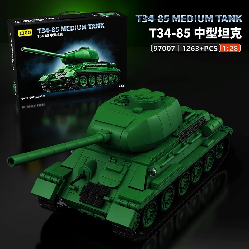 T34-85 Tank Model Kit - 1263PC - đánh giá và giá Interior Design Build
