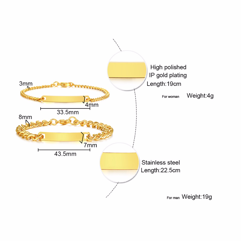 Plate Id Tag Bar Bracelet Cuba - đánh giá và giá Interior Design Names