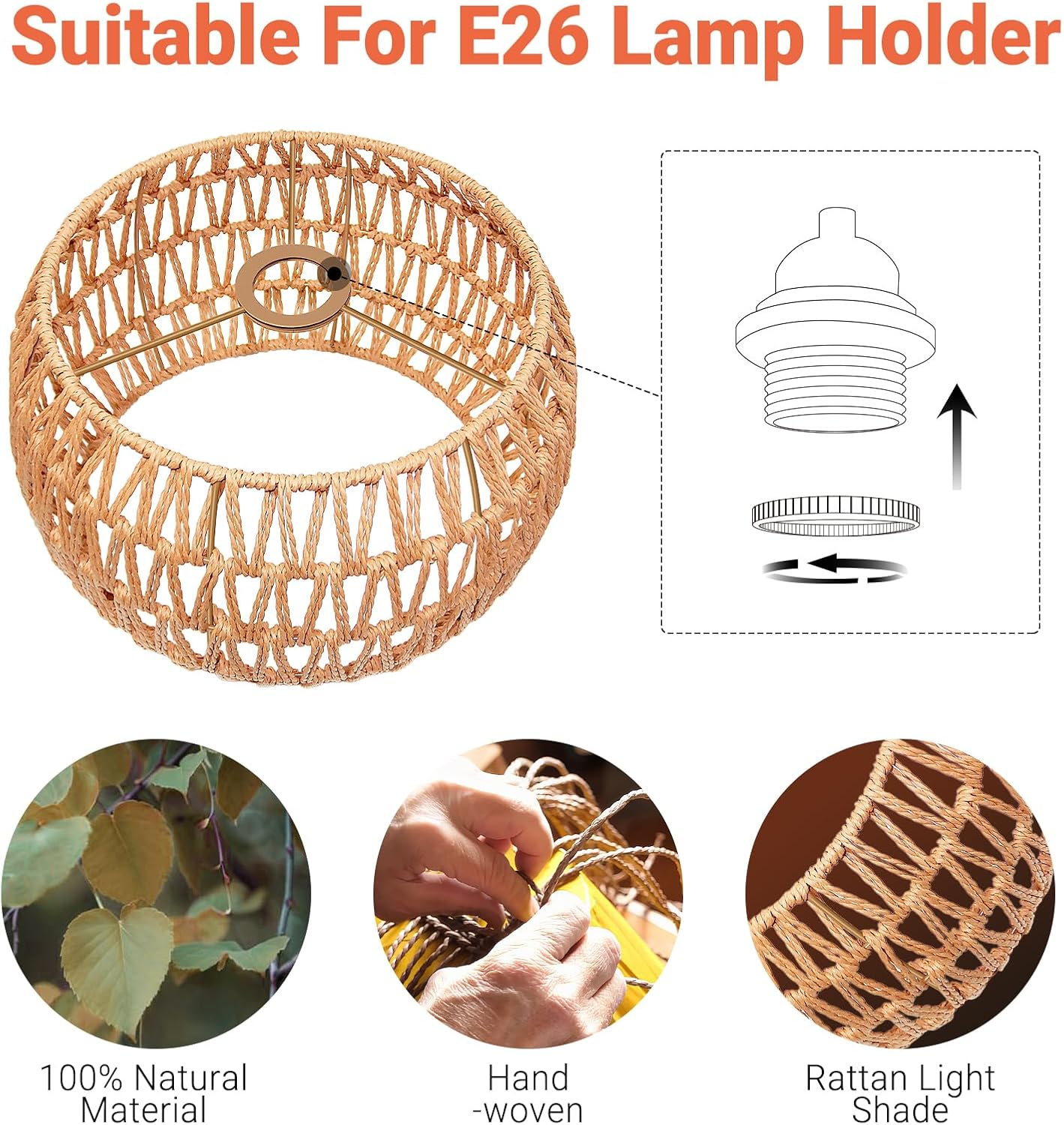 Hanging Pendant Lamp Shade(12. - đánh giá và giá Wicker Pendant Shade