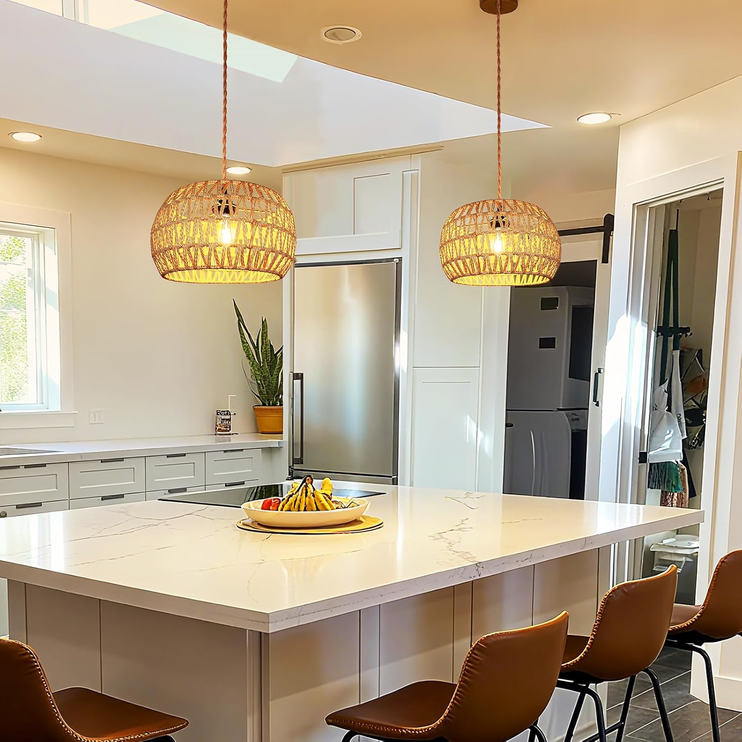 Hanging Pendant Lamp Shade(12. - đánh giá và giá Wicker Pendant Shade