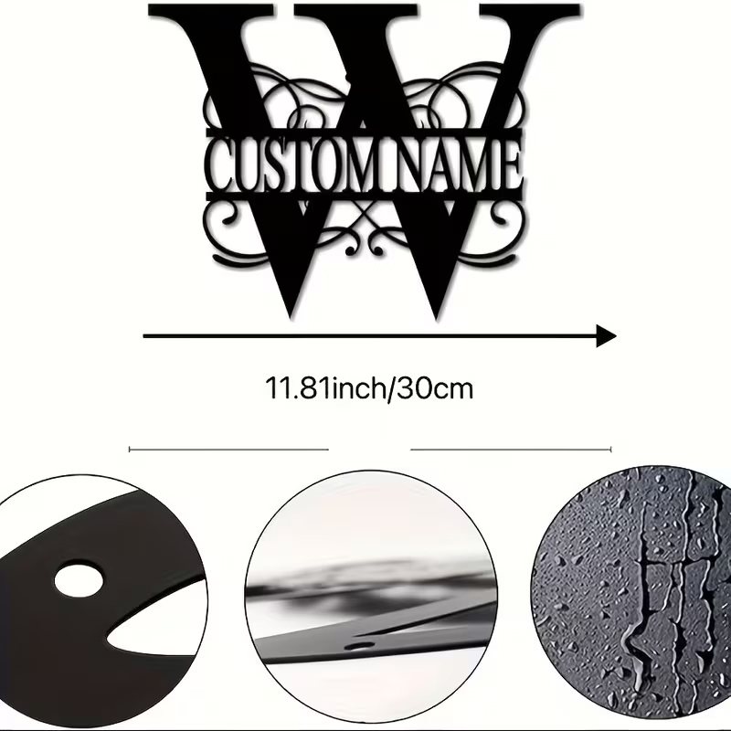 Classic Custom Monogram Metal  - đánh giá và giá Interior Design Names