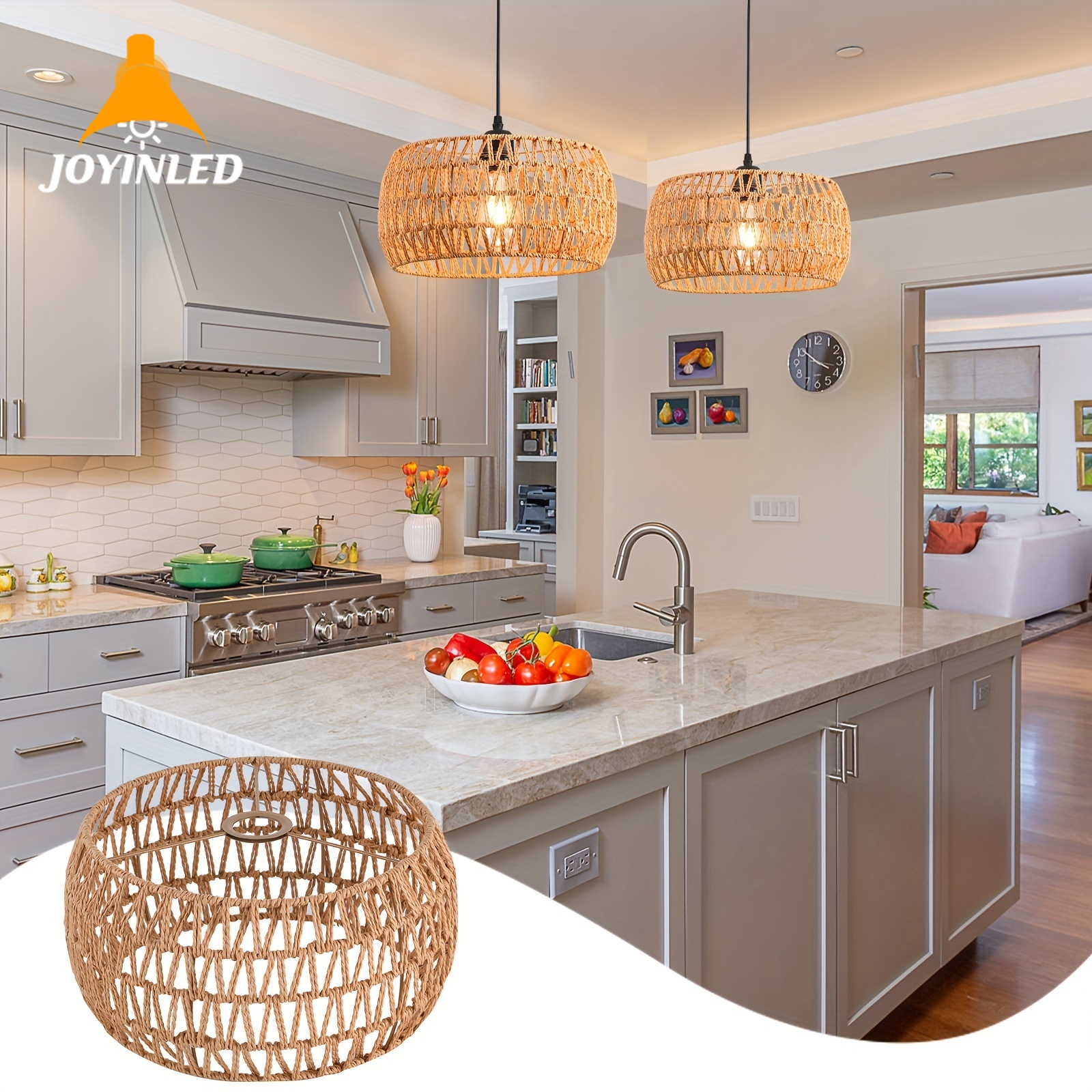 Handmade Bamboo Rattan Wicker  - đánh giá và giá Wicker Pendant Shade